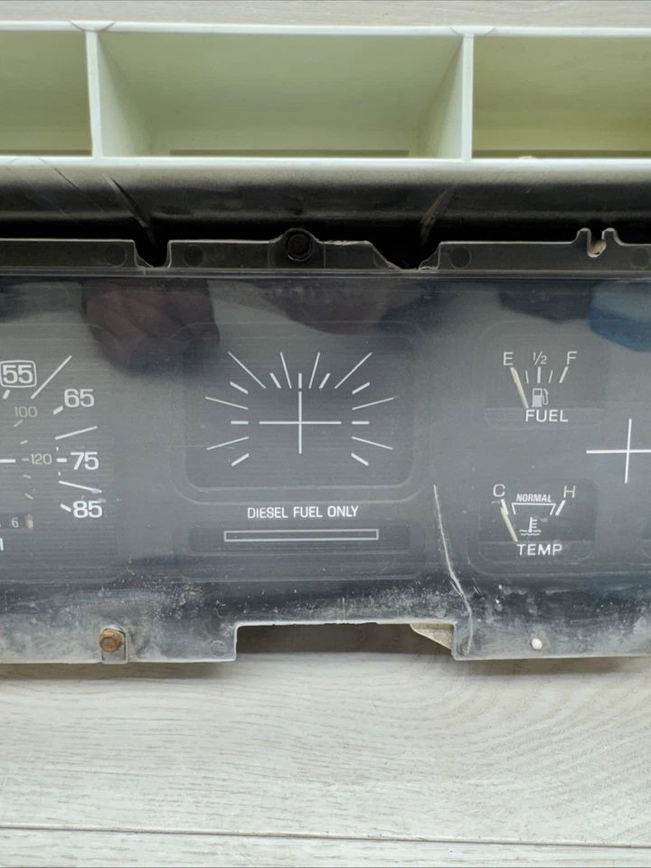 1980-1986 Ford F-250 F-350 Diesel M/T Instrumento Velocímetro Medidor Cluster 37k - Imagem 3 de 4
