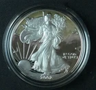 2002 W American Eagle Silver Proof Dollar Coin Box and COA as Issued by US Mint