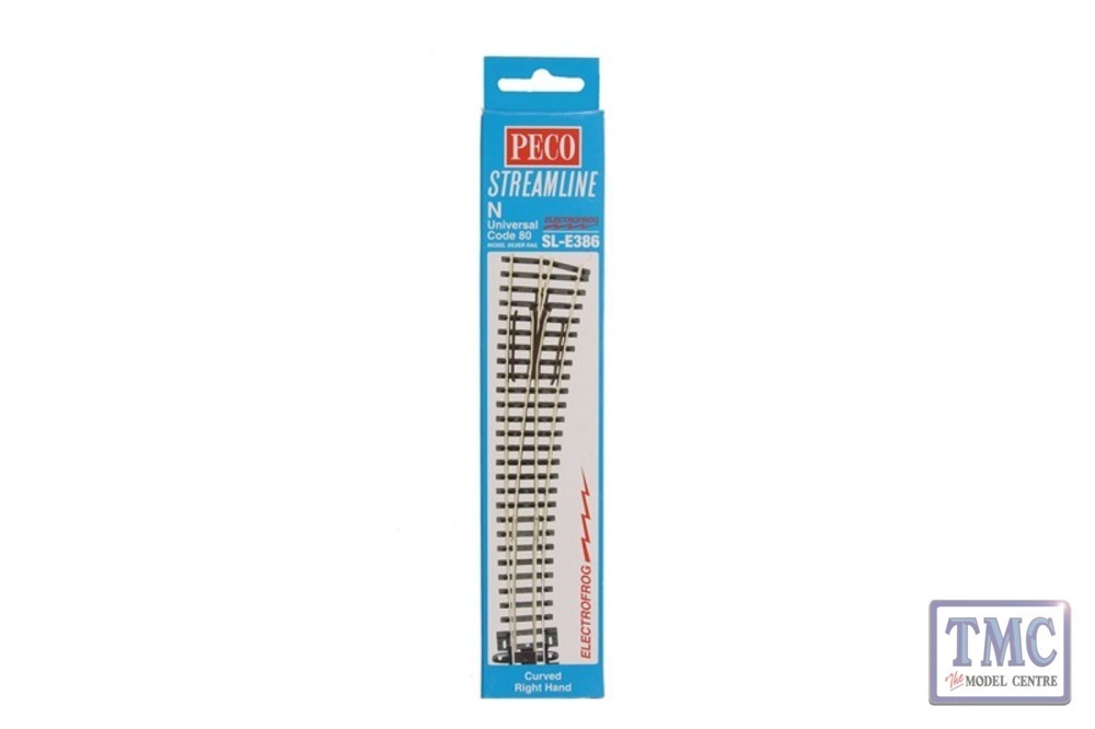 SL-E386 Peco N Gauge Code 80 Curved double radius R/H