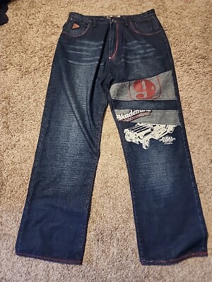 Akademiks Men's Jeans Sz 36 Search Rescue Squad Blue Tall