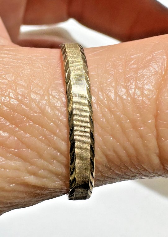 Vintage 8k Yellow Gold GWS Eternity Anniversary 3mm Wedding Band