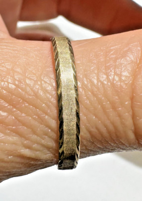 Vintage 8k Yellow Gold GWS Eternity Anniversary 3mm Wedding Band