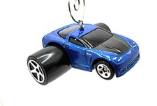 Christmas Ornament for 2005 Chevy Corvette Blue Big Wheels