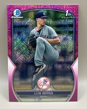 2023 Bowman Chrome LUIS SERNA Mega Box 1st Fuchsia Mojo Refractor /199 Yankees