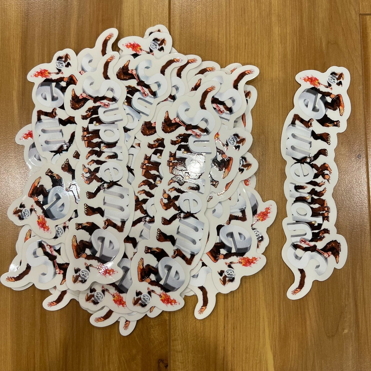 Supreme 2 Box Logo Sticker + 1 Random Stickers 100% Authentic With