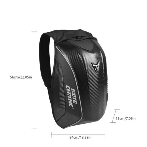 Motorcycle Backpack Travel Waterproof Hardshell Outdoor Sport Luggage Helmet Bag - Picture 10 of 15