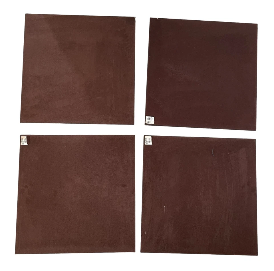 Z Gallerie Chocolate Brown Faux Croc Placemats. Set Of 9. 15”x15” - Image 3 of 4