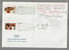 1984 Olympic Games Weightlifting Men's 82kg SIGNED cover ex Prof Arnold Beckett