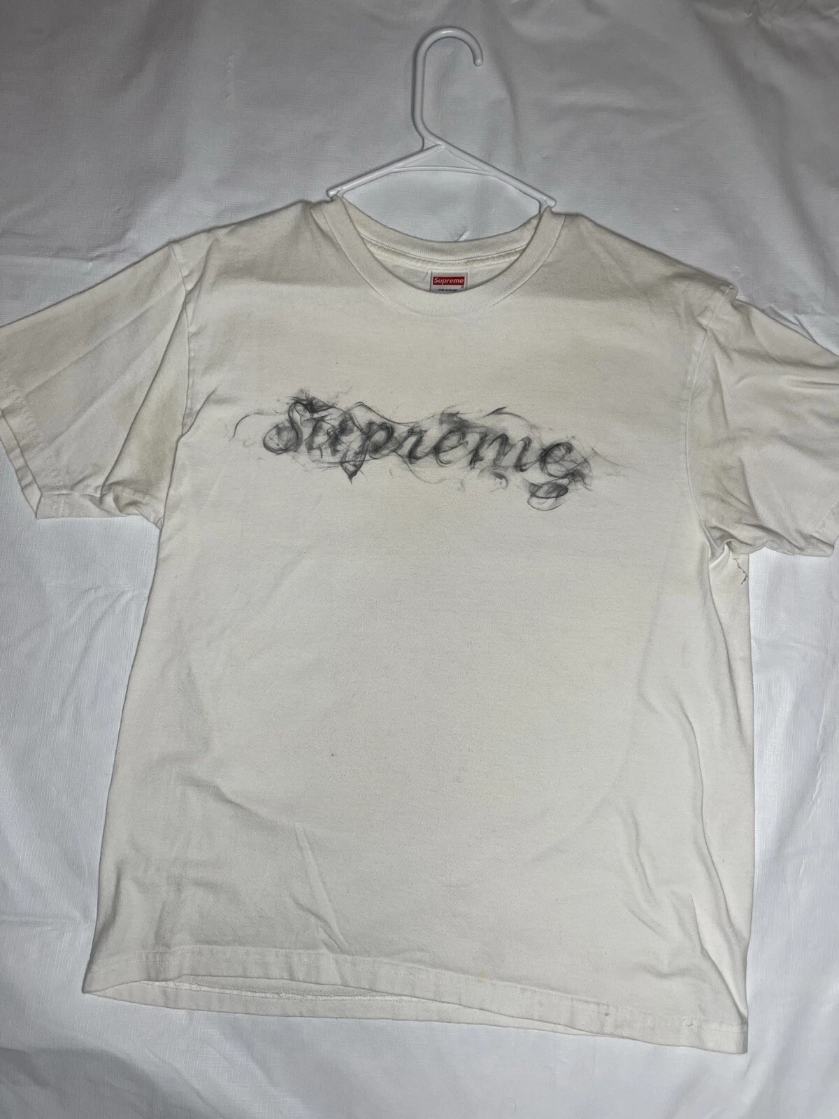 Tee shirt Supreme Smoke blanc homme petit FW19 (très bon état)