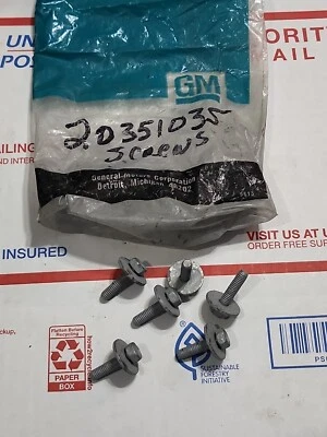 NOS 1984-1996 CHEVROLET Corvette C4 Hood Support Bolts GM # 20351035 OEM LOT X6 - Image 1 of 2