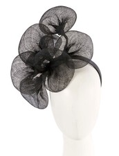 Black spring racing sinamay flowers fascinator by Max Alexander. 100 AU Seller