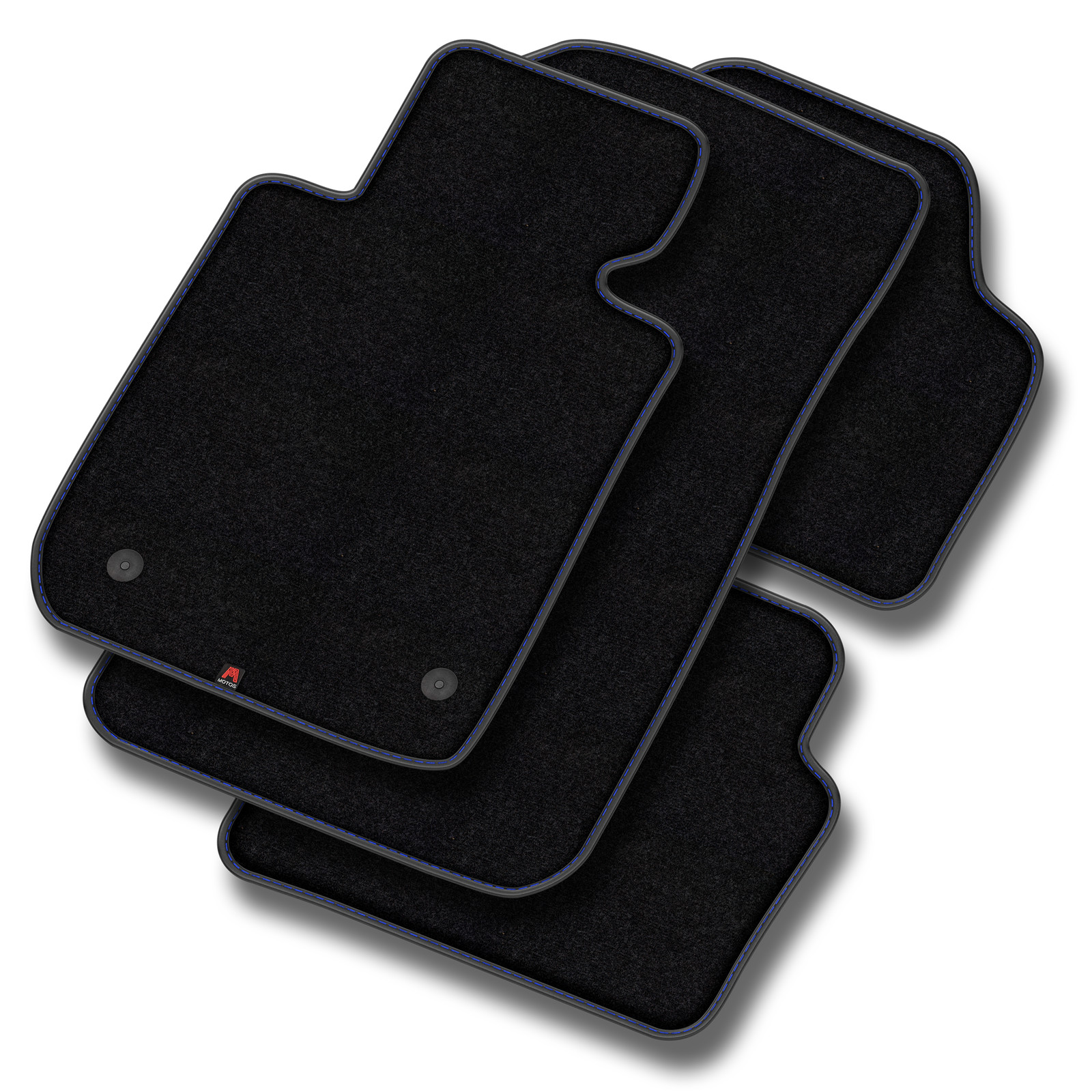 Jeu tapis de sol velours bleu premium NI24-1 pour véhicule Nissan Rogue II 2014-2020