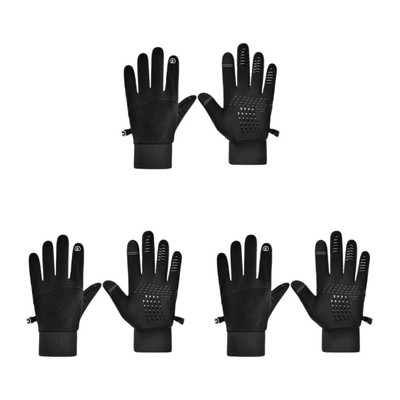 3 Stück -Handschuhe, Winterhandschuhe, winddicht, rutschfest, warme