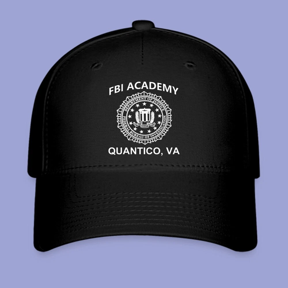 FBI Academy Quantico VA Black Hat Baseball Cap Adjustable