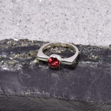 Granat Ring, 925er Silber, Edelsteinring (23085), Edelsteinschmuck