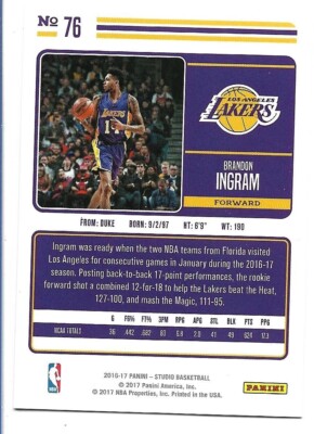 Panini studio 2016-17 Brandon Ingram