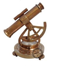 Brass Antique Finish Nautical Alidate with Compass Survey Instruments Alidate