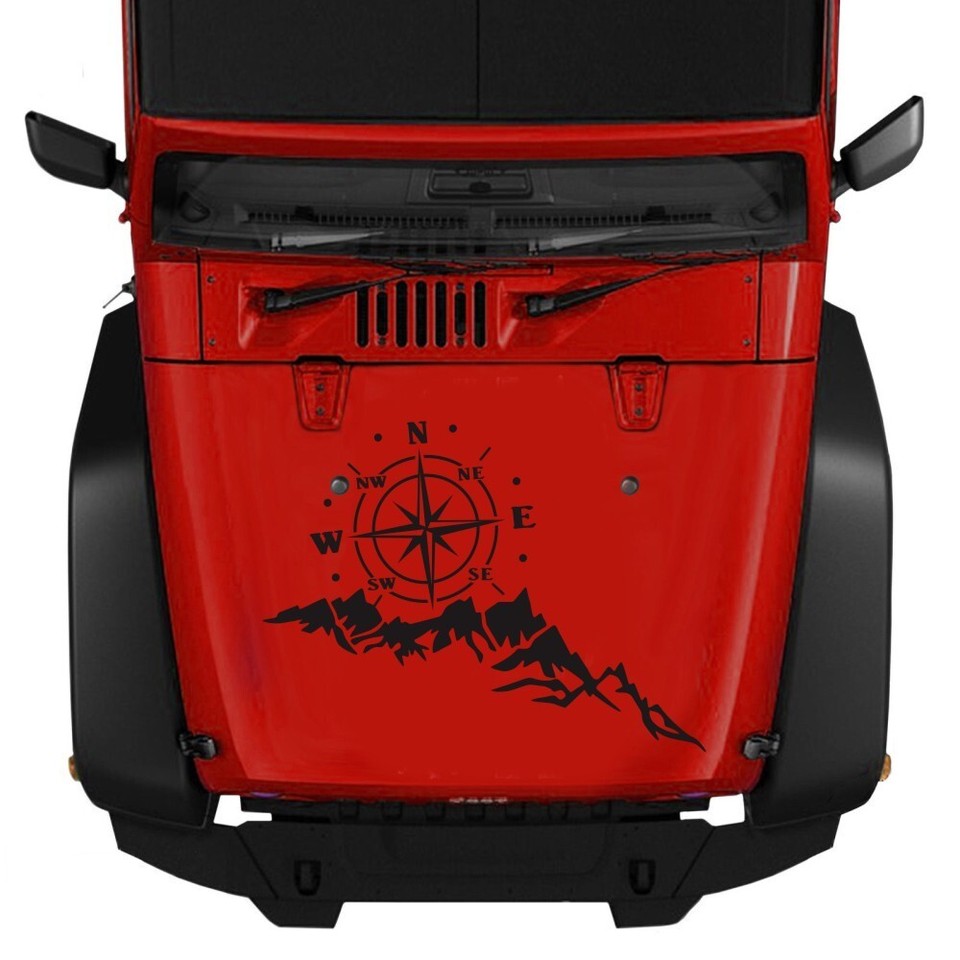Body Sticker Waterproof Black Camper Graphics High temperature Mountain