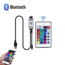 5V USB RGB Bluetooth Controller With 24key IR remote F 2835 5050 RGB LED strip