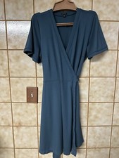 Ann Taylor Plus Midi Wrap Boho Classicore Career Dark Academia Dress Green Sz 18