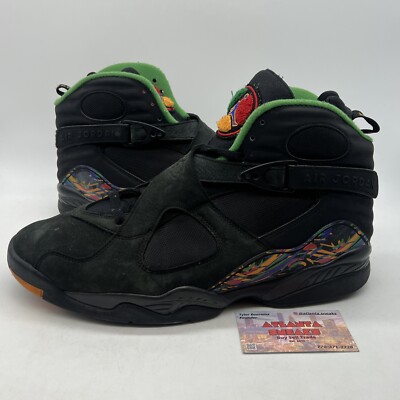Size 13 - Air Jordan 8 Retro Tinker - Air Raid Green Black Orange