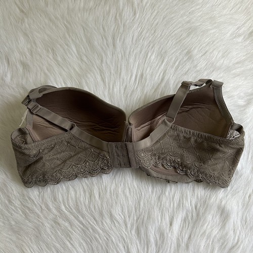 EST. Sujetador 1946 para mujer talla 44DD gris ligeramente forrado con aros cierre trasero NUEVO - Imagen 4 de 7