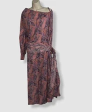 $780 Nackiye Women Purple Patmos One-Shoulder Kaftan Dress Size FR 38/US 6