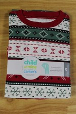 Carter's Child of Mine Toddler Holiday Pajamas- 2-Pc-Red/Grn/Wht-2T-New With Tag