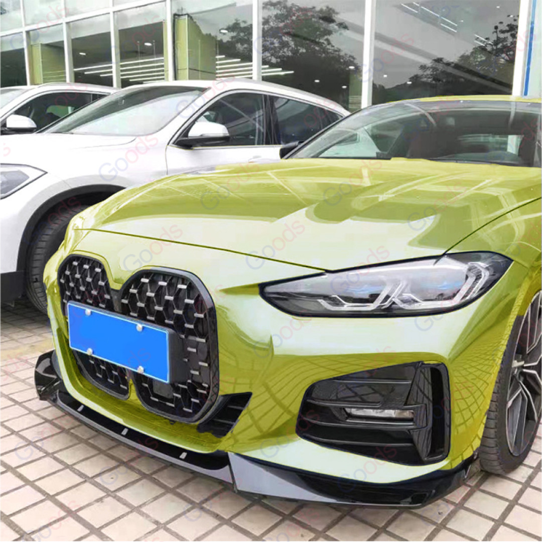 Fits BMW 2022-24 G26 430i M440i i4 Gran Coupe CS Style Front Lip Gloss Black