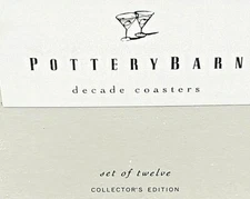 Compl Set 12 Pottery Barn 4" Decade Millennium Appetizer Plates New in Box Exc 