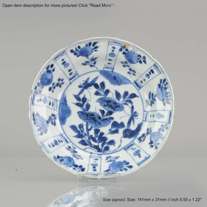 Antique Chinese Wanli Small Kraak Plate 1600 Porcelain Ming Flowers & Butterfly