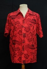 Vtg 60's MADE IN HAWAII The 50th State KAMEHAMEHA Hawaiian Men's Shirt L