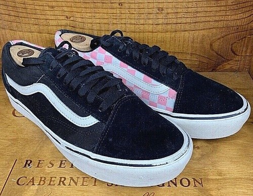 pink checkered vans men