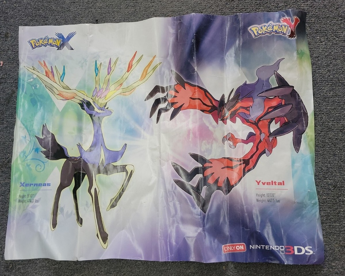✨Pokemon Kalos the World of Pokemon XY 2-Sided Poster 28x22