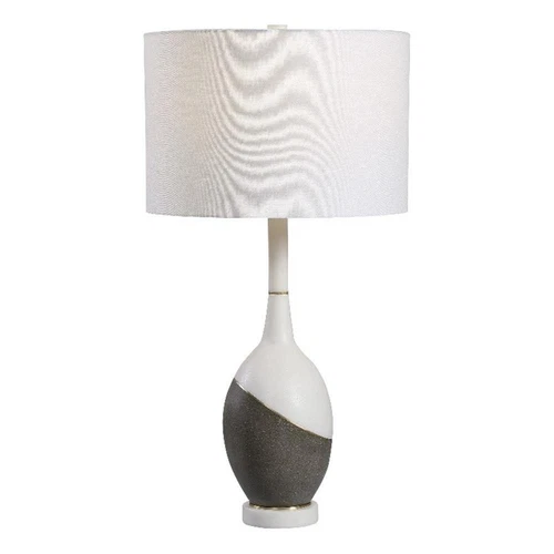 Uttermost Tanali Transitional Concrete Resin and Iron Table Lamp in Gray/White - Picture 1 of 9
