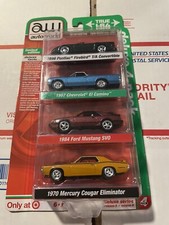 Auto World "DELUXE 4 PACK" Mustang Cougar El Camino T/A Firebird Target New 2022