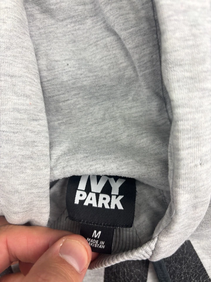 Ivy Park Adidas толстовка с капюшоном женщин средний серый пуловер толстовка большой логотип - Изображение 2 из 4