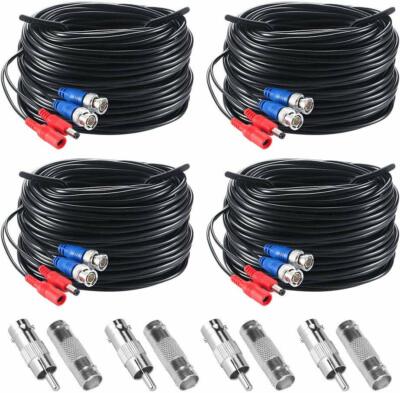 ZOSI 100ft Video Power Cable BNC RCA Cord Wire for Security Camera System
