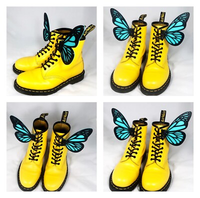 3D Butterfly Wings for Boots Shoes Roller Skates Costume Dress Lace Up Glow Dark