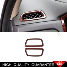 For Honda CR-V CRV 2012-2016 Red Wood Grain Dashboard L&R Air Outlet Vent Trim