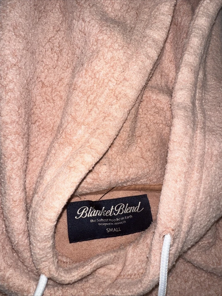 Manta Mezcla Sudadera con Capucha Melocotón Claro Mujer’s Pequeña NUEVO Foto 2 de 4