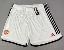 Adidas Manchester United Man U Shorts White 2023-24 Home Soccer Men Sz XXL