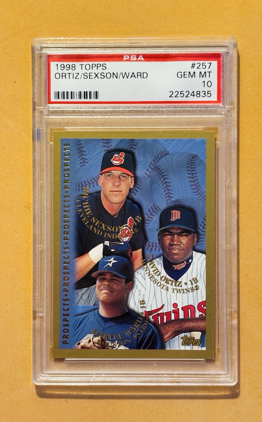 1998 Topps #257 David Ortiz RC Rookie PSA 10 Gem Mint Rare Low Pop Twins HOF