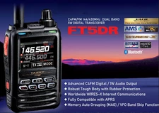 Yaesu FT5DR Submersible HT Tranceiver VHF UHF GPS APRS Digital C4FM WIRES-X MINT