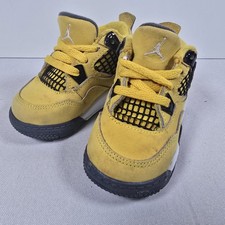 Toddler Air Jordan 4 Retro Athletic Shoes Lightning BQ7670 700 - Size 4C