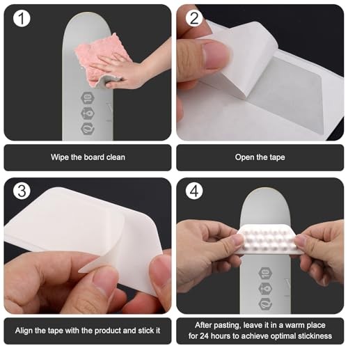 2 Sets of 6pcs Snowboarding Stomp Pads, Premium Plastic Anti-Slip Snowboard 