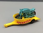Vintage Lesney Matchbox Series No 38 Honda Motorcycle & Trailer