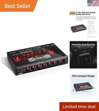 Wireless 4 Band Stereo Equalizer - Gold Outputs Custom Sound Adjustments