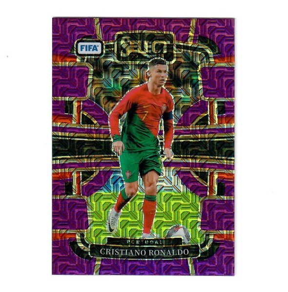 CRISTIANO RONALDO 2023-24 Panini Select FIFA #95 Purple Mojo Prizm PORTUGAL