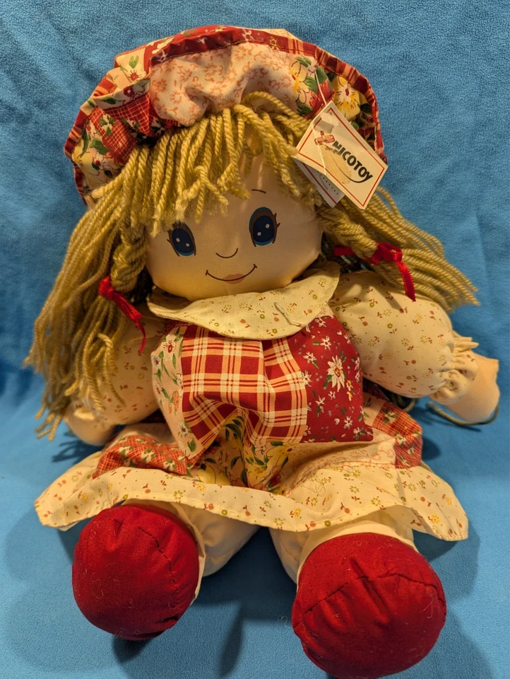 NICOTOY  SOFT RAGDOLL  PUPPE 40 CM GIRL MIT KLEID SCHLENKER MÄDCHEN SELTEN - Bild 3 von 4